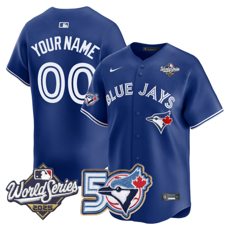 Custom Men/Women/Youth Blue Jays royal stitched jersey