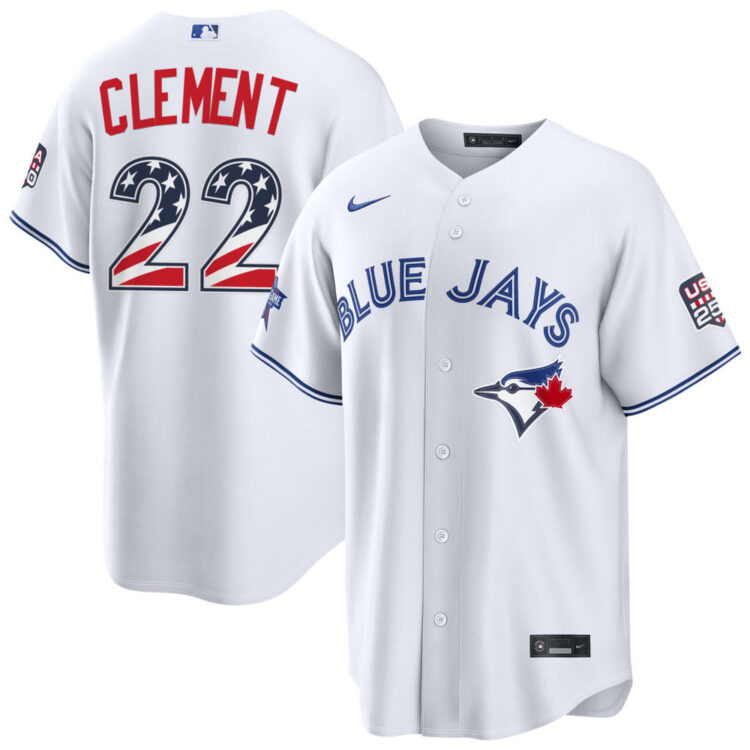 Men's Toronto Blue Jays #22 Ernie Clement Nike White 2026 All-Star Edition Stars & Stripes Stadium Jersey