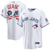 Men's Toronto Blue Jays #84 Dylan Cease Nike White 2026 All-Star Edition Stars & Stripes Stadium Jersey