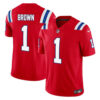 Men's New England Patriots #1 A.J. Brown Red Vapor F.U.S.E. Limited Jersey