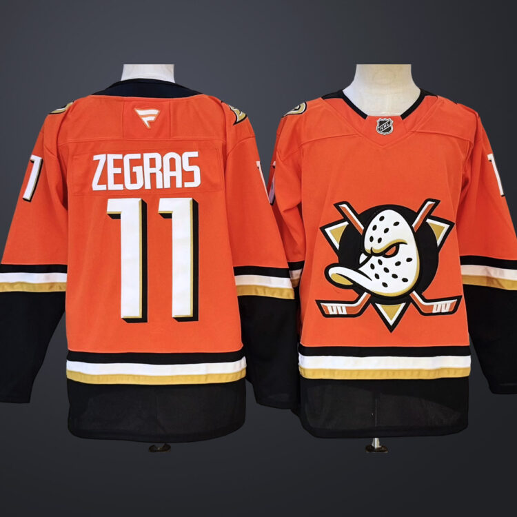 Men's #11 Trevor Zegras Anaheim Ducks Jersey
