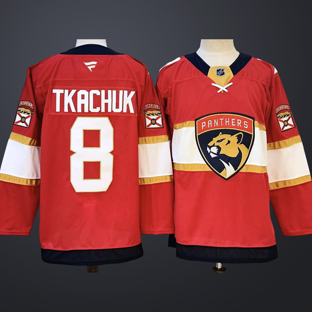 Men's Florida Panthers #8 TKACHUK Stitched Jersey