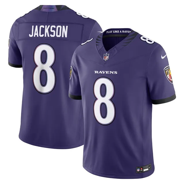 Men's Baltimore Ravens #8 Lamar Jackson Nike Purple 2026 Next Flight Vapor F.U.S.E. Limited Jersey