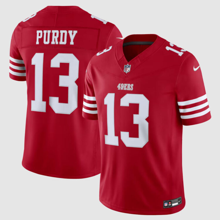 Mens San Francisco 49ers #13 Brock Purdy Nike Scarlet F.U.S.E. Vapor Limited Jersey