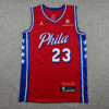 Mens 76ers #23 LeBron James Stitched Jersey Red