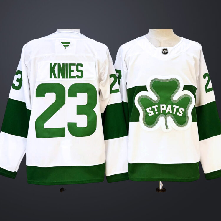 Men's Toronto Maple Leafs #23 Matthew Knies Stpats Stitched Hockey Jersey