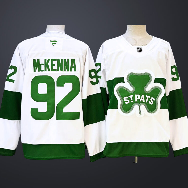 Men's Toronto Maple Leafs #92 Gavin McKenna Stpats Stitched Hockey Jersey