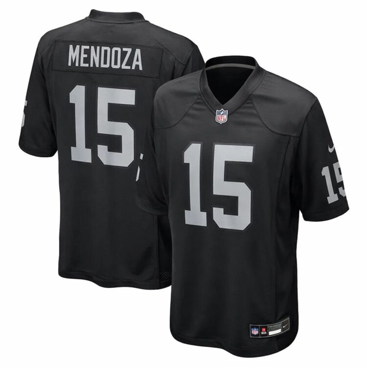 Men's Las Vegas Raiders #15 Fernando Mendoza Nike Black Vapor F.U.S.E. Limited Jersey