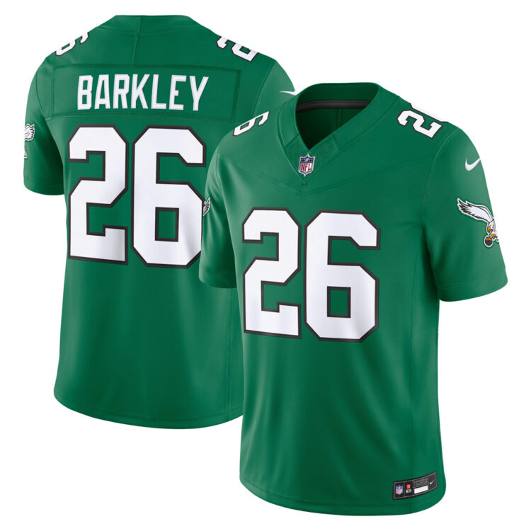 Men's Philadelphia Eagles Saquon Barkley #26 Kelly Green Vapor F.U.S.E. Limited Jersey