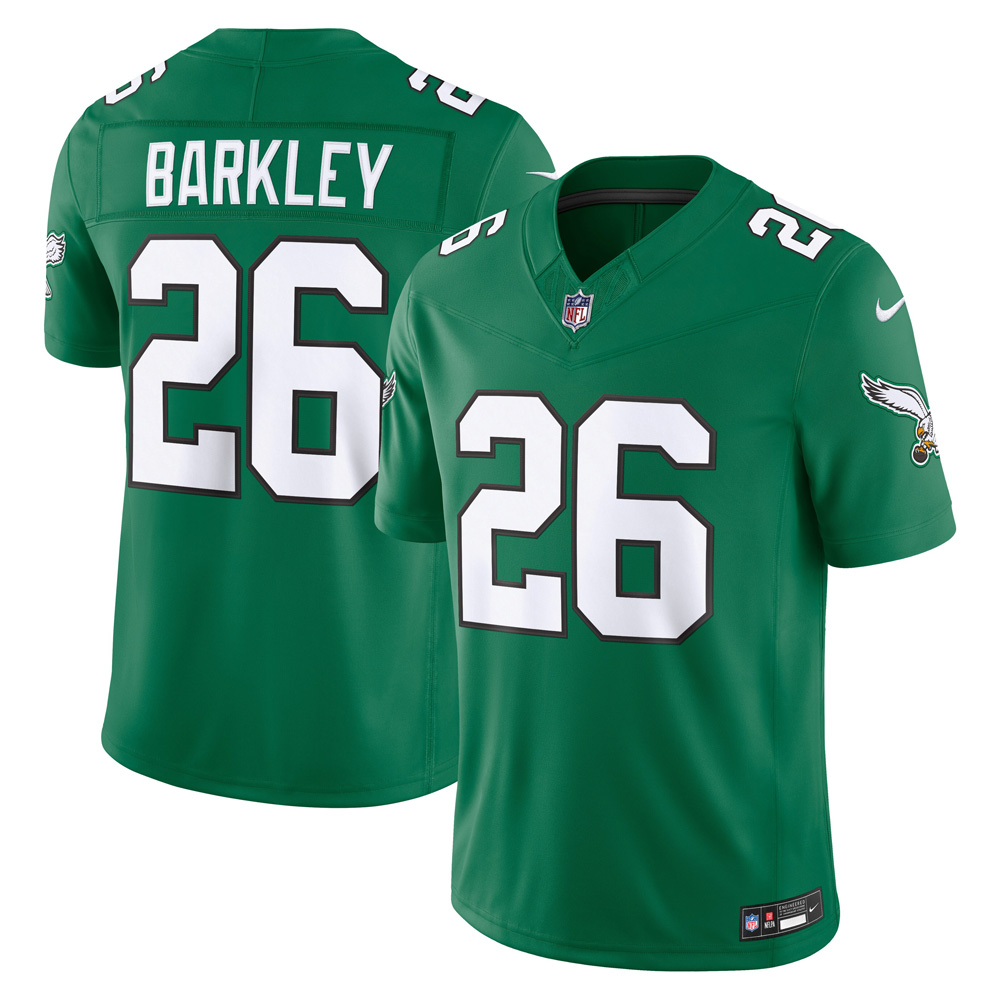 Men's Philadelphia Eagles Saquon Barkley #26 Kelly Green Vapor F.U.S.E. Limited Jersey