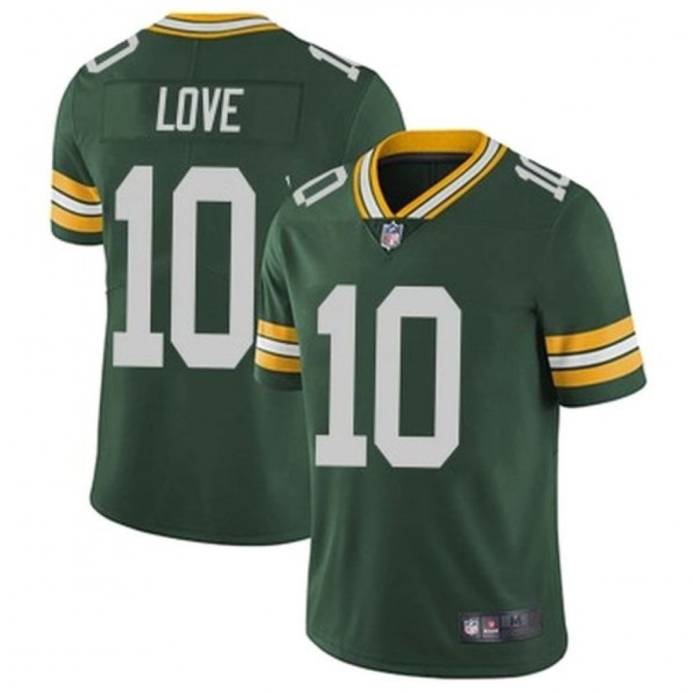 Men's Green Bay Packers #10 Jordan Love Player Nike Green Vapor F.U.S.E. Limited