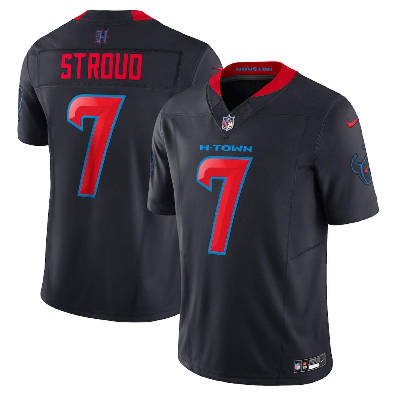 Men's Houston Texans #7 CJ Stroud Nike 2024 Navy 2nd Alternate F.U.S.E. Limited Player Jersey