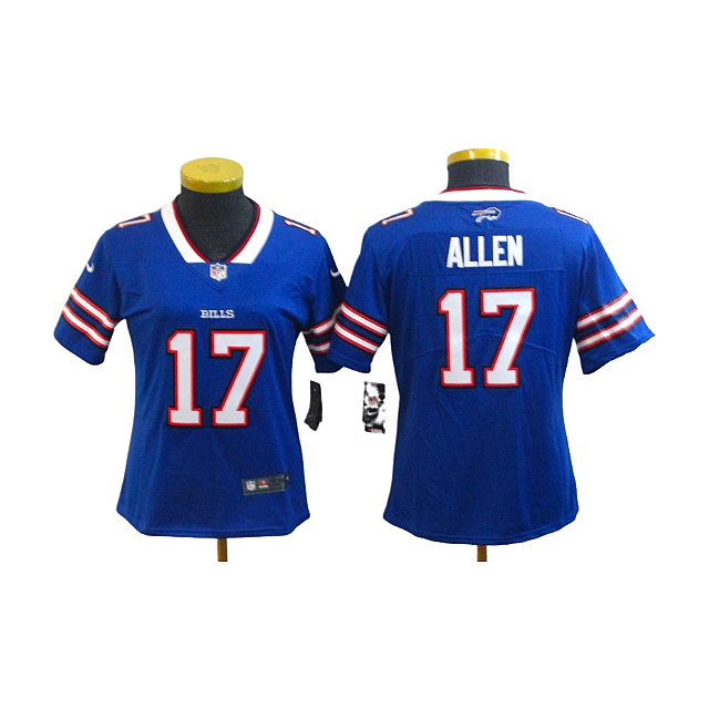 Women's Bills #17 Josh Allen Stitched Jerseys