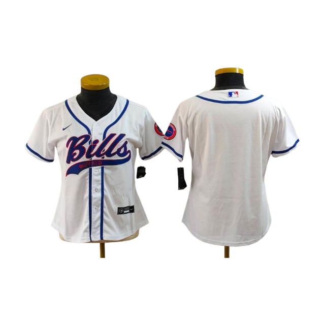 Women's Bills Stitched Jerseys Fashion Team Blank