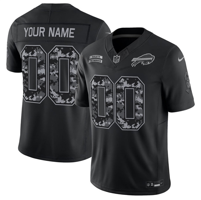 Custom F.U.S.E. 2026 Salute to Service Limited Stitched Black Jersey