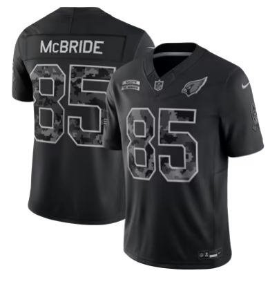 Men's Arizona Cardinals #85 Trey McBride 2026 Salute to Service Limited Stitched Black Jersey