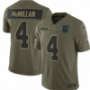 Mens Carolina Panthers #4 McMillan Nike 2025 Salute to Service Limited Jersey - Olive