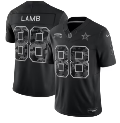 Men's Dallas Cowboys #88 CeeDee Lamb 2026 Salute to Service Limited Stitched Black Jersey
