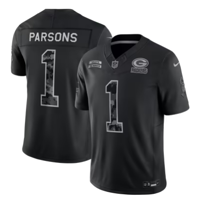 Men's Green Bay Packers #1 Micah Parsons 2026 Salute to Service Limited Stitched Black Jersey