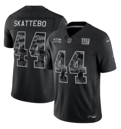 Men's New York Giants #44 Cam Skattebo 2026 Salute to Service Black Limited Stitched Jersey